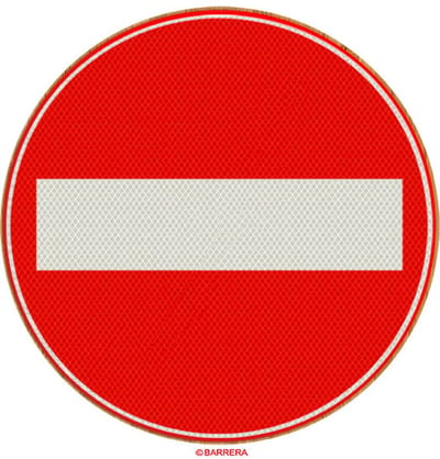 Éénrichtingsweg | Verkeersbord C02 - Ø 60 (Binnen bebouwde kom)