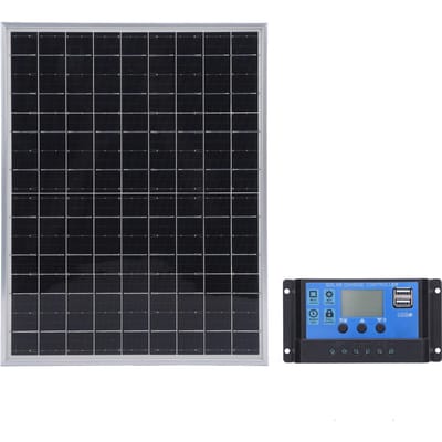 Draagbaar Zonnepaneel 15W 12V 24V Auto Adaptief met 60A Controller Monokristallijn Zonnepaneel