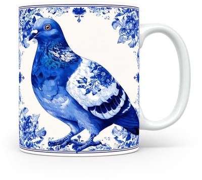 Mok Duif Beker voor koffie of tas voor thee, cadeau voor dierenliefhebbers, moeder, vader, collega, vriend, vriendin, kantoor, opa, oma, hond, kerst, sinterklaas, verjaardag