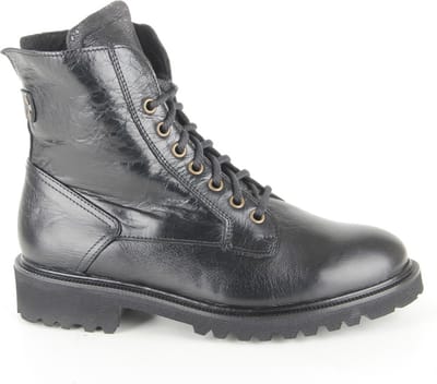 Durea - 9769 K - Hoge sneakersVeterlaarzenDames veterschoenenDames sneakersHalf-hoge schoenen - Kleur: Zwart - Maat: 37.5