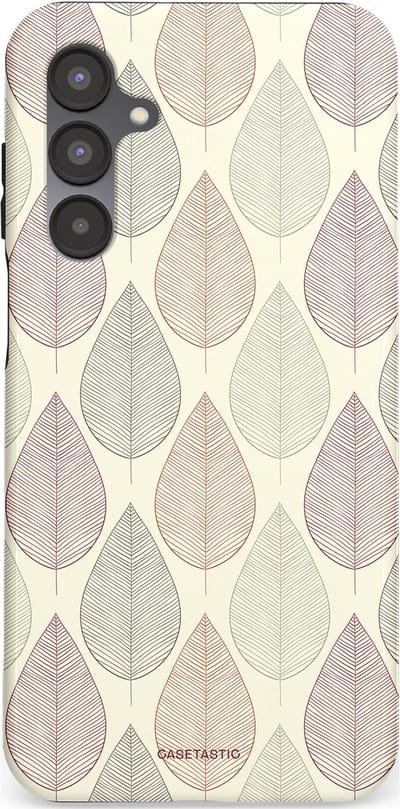 Casetastic hoesje geschikt voor Samsung Galaxy A16 - Dubbellaagse bescherming - Botanisch retro bladeren dans - Fashion Case - Crème