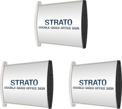 3 pack Bewegwijzeringsbord wand dubbelzijdig A5 | formaat 15x 21cm | wegwijs bordjes | aluminium deurbordjes | naambordje kantoor | route bordje | aanwijs bordje | verwijsbord | informatie bord