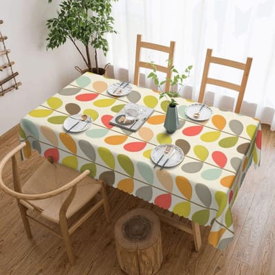Orla Kiely Multistem Rechthoekig Tafelkleed Waterdicht Tafelkleed Scandinavische Bloem Tafelhoezen 137x183cm