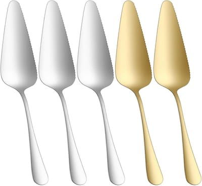 Set van 5 RVS Taartscheppen voor Serveerdoeleinden - Ideaal voor Taarten, Taart en Gebak bij Feesten en Restaurants