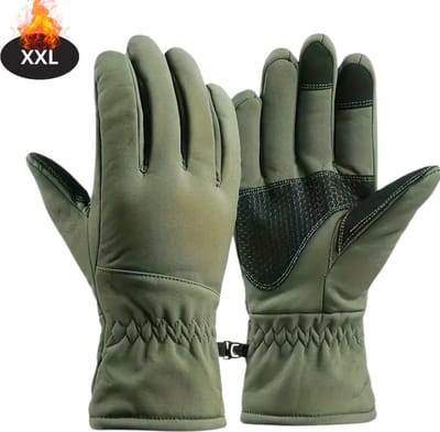 Bovista Skihandschoenen - Handschoenen Winter - Handschoenen Heren - Touchscreen - Winddicht - Waterdicht - Groen - XXL
