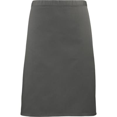 Premier Unisex Volwassenencollectie Halflang Taille Schort (Donkergrijs)