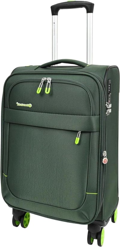 Reiskoffer Spinner - Lichtgewicht Koffer - Veilig Reizen - 8 Wielen - Cabine Maat - Groen