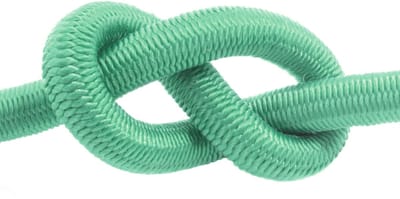 DQ-PP Rubberkoord, 8mm, 1m, Groen, Expanderkoord, Expander Rubberdraad, Rubberkoord, Spankoord, Zeildoekkoord, Spanrubber