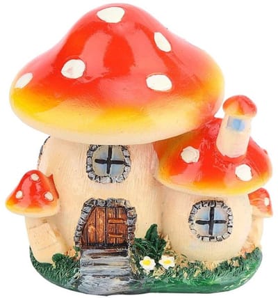Store_8 - Paddestoel Fee Huis Tuin Standbeeld - Miniatuur Decoratie - Kleurrijk