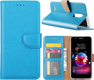 Bookcase Geschikt voor: LG K11 2018 - Turquoise - portemonee hoesje