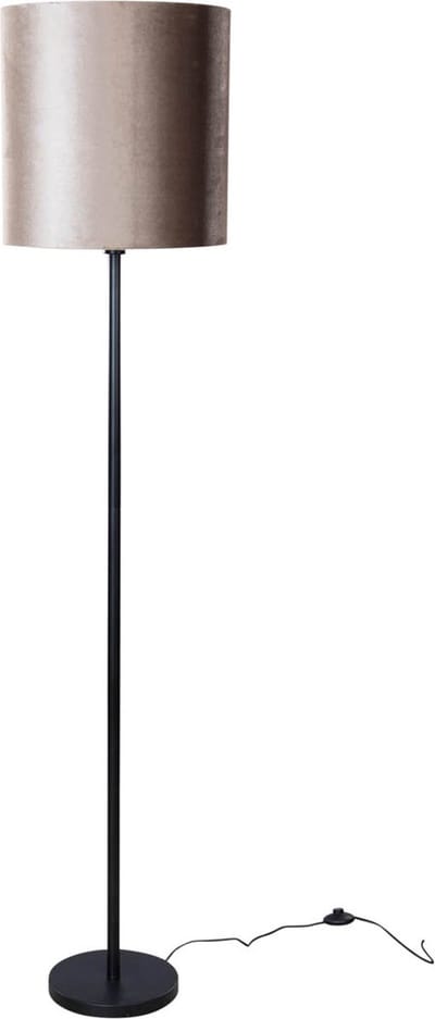 QAZQA simplo shade - Klassieke Vloerlamp | Staande Lamp met kap - 1 lichts - H 189 cm - Zwart - Woonkamer | Slaapkamer | Keuken