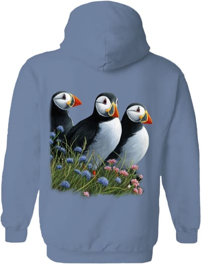 Papegaaiduikers Summer Visitors - Puffins The Coloured House Hoodie S