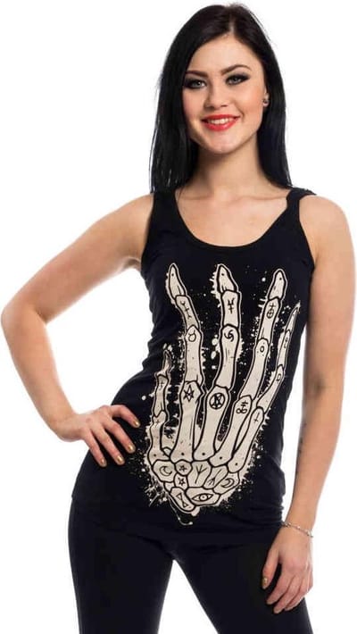 Heartless - CURSED Mouwloze top - XL - Zwart