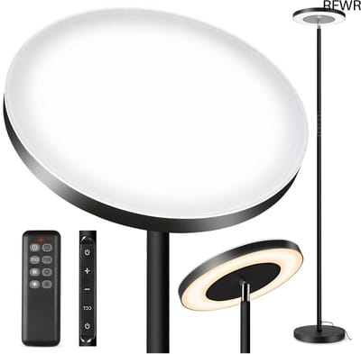 RFWR® Dimbare Vloerlamp met Dubbelzijdige Verlichting en Afstandsbediening - 34W LED Lamp voor Woonkamer en Kantoor