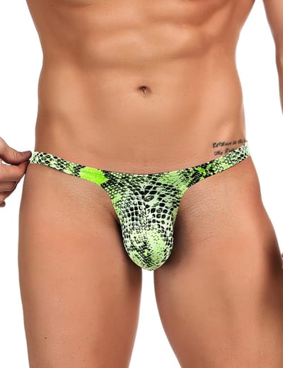 ohyeahlady Tanga voor heren, hot, lage taille, string, luipaardmotief, slip, katoen, licht, grote maten, zwembroek, jockstrap, G-string, onderbroek, minislip, mankini