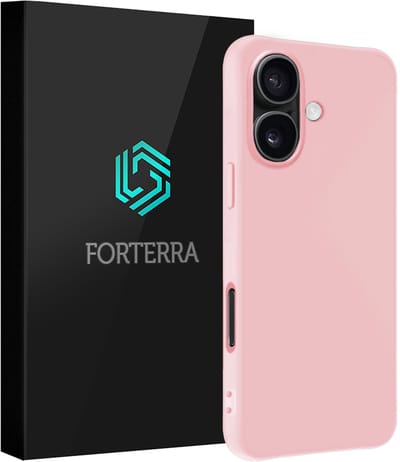 Hoesje Geschikt voor Apple iPhone 17 - Sterk & Shockproof - Siliconen Case - Hoes Cover - Lichtroze