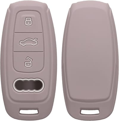kwmobile autosleutel hoesje geschikt voor Audi A6 A7 A8 Q7 Q8 3-knops autosleutel Keyless hoes - TPU autosleutel behuizing - Beschermende auto sleutel case - Sleuteletui in lila wolk