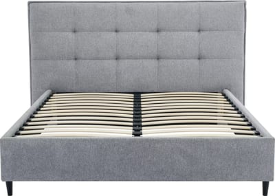 Vente-unique Bedframe stof grijs 180 x 200 cm NIRPIO