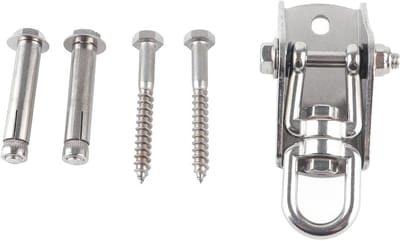 Hangmat Ophangset - Schommelhanger Bevestiging - Buiten Ontspannen - Roestvrij Staal - 250 Kg Capaciteit - Zilverkleurig