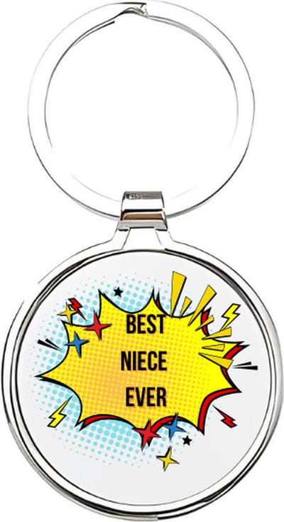 Akyol - Beste niece ever Sleutelhanger - nicht - De leukste nicht - Nicht sleutelhanger - sleutelhanger - Sleutelhanger voor nichten - Familie sleutelhanger - verjaardagscadeautje - cadeau voor de liefste nicht - cousin - 4 x 7,5 CM