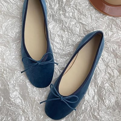 Instappers Dames Velours Platte Schoenen Mode Elegante Vlinderknoop Lente Herfst Dames Comfort Zachte Zool Mary Jane Schoenen 35 gray