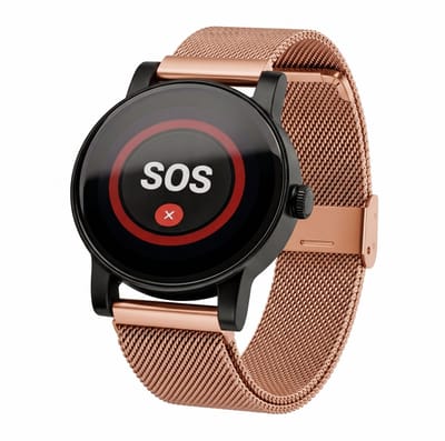 mijnSOS-Horlogeband-RVS-Rosegoud-22mm-Universeel- Roestvrij stalen Mesh band- Luxe uitstraling- Bandje