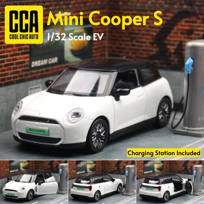 1/32 Mini Cooper S Ev Speelgoedauto Model Msz Diecast Metaal Miniatuur Pull Back Geluid En Licht Collectie Cadeau Voor Jongen Kind Kinderen