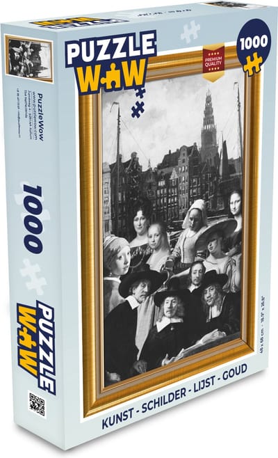 Puzzel Kunst - Schilder - Lijst - Goud - Legpuzzel - Puzzel 1000 stukjes volwassenen