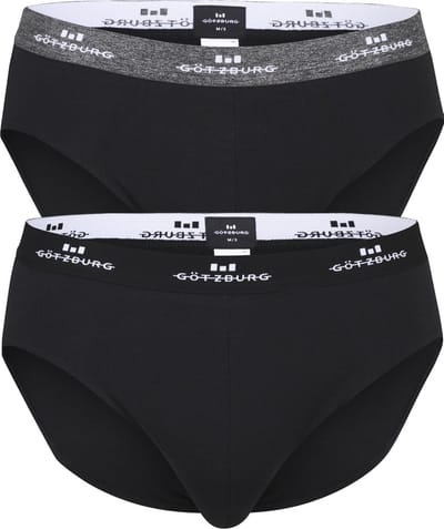 Gotzburg heren slips (2-pack) - zwart