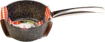 Inductiekookpan 16 cm van gesmeed aluminium met antiaanbaklaag en stalen handgreep