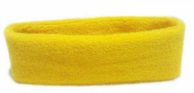 CHPN - Zweetband - Hoofdband - Zweetbandje - Hoofdbandje - Badstof - Katoen - Elastisch - Sportband - Sport accessoire -Geel