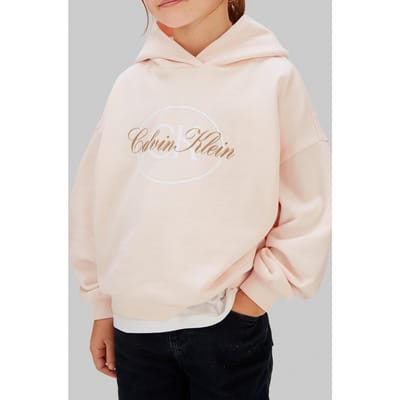 Calvin Klein Girls Ck Hooded Sweatshirt Pearl Taglia: 8 | Abbigliamento Sportivo Outlet | kids | Bianco