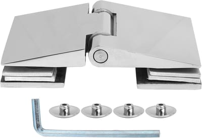 Dailygoods- Douchedeur Scharnier 180 Graden - Roestvrij Staal - Vervangingsonderdeel - Tempered Glasdeur - 8-12 mm Dikte - Inclusief Allen Sleutel - Douchedeur Scharnieren