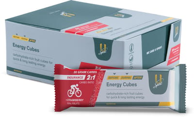 U-Sport Energy Cubes Endurance - Strawberry - 30g Koolhydraten - 2:1 Mix - 12 stuks - Aardbei