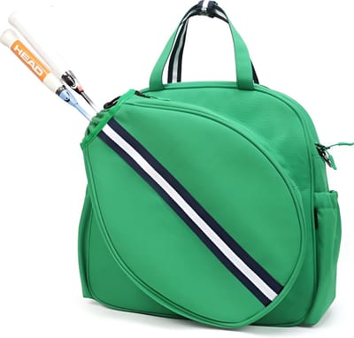 CarryQuest® - Tennistas - Tennis & Badminton Racket Sporttas Dames - Eén Schouder - Schoenentas - Trekkoord - 40x13x38cm - Pickleball - Squash - Padel - Tennistas - Groen