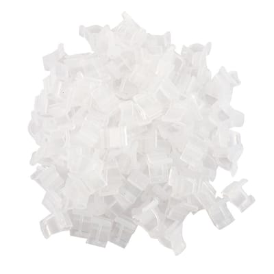 Lot de 100 clips de support pour plantes, pour greffer des légumes, des arbres fruitiers, des outils de jardinage white