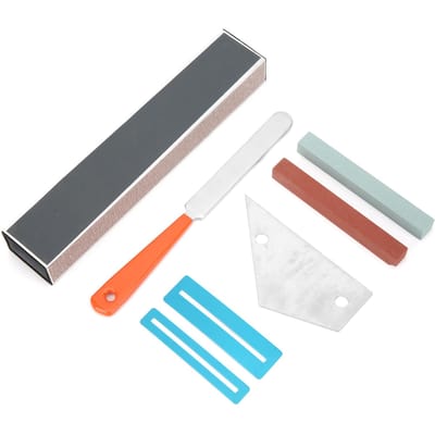 Gitaarbouwersgereedschapsset Professionele reparatieaccessoires voor reiniging, polijsten en nivellering gray