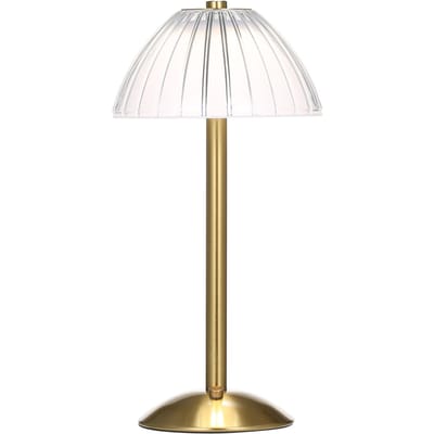 Lampe de table sans fil LED rechargeable par USB Lampe de bureau avec commande tactile à intensité variable 3 couleurs de lumière bronze