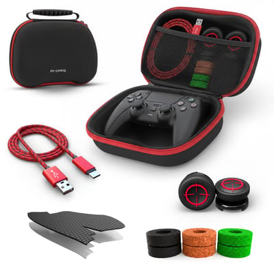 ProFPS Accessoirepakket Pro voor PS5 Controller – Case, Grips, Thumbsticks, Precision Rings & Oplaadkabel