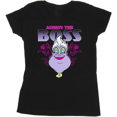 Disney Dames/Dames De Kleine Zeemeermin Ursula Mama Is De Baas Katoenen T-Shirt (Zwart)