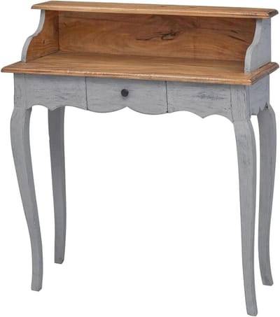 Houten Tafel - Bureau Kaptafel - Schrijven en Werken - Uniek Oud Hout - 80 x 40 cm - Natuurlijk