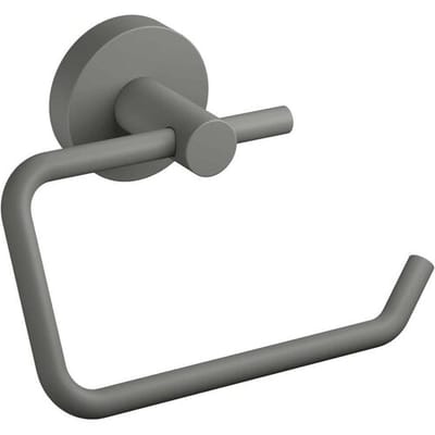tesa toiletrolhouder Moon Grey matgrijs dispenser zonder deksel zonder boren – 99x140x53mm