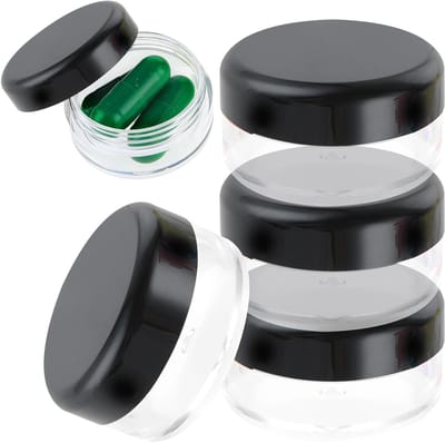 Compacte Pillen Organizer voor Reizen - 5 Stuks Mini Medicijnhouders, BPA-vrij, Ideaal voor Portemonnee en Zak, Perfect voor Dagelijks Gebruik