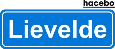 Hacebo - Plaatsnaam Sticker - 29x10 CM - Lievelde sticker - Verkeersborden sticker - grappige cadeaus - Lievelde
