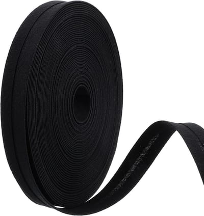 Katoenen Biasband 10 m, Zwart Naaitape, Katoen Twill Tape voor DIY, Handwerken en Breien