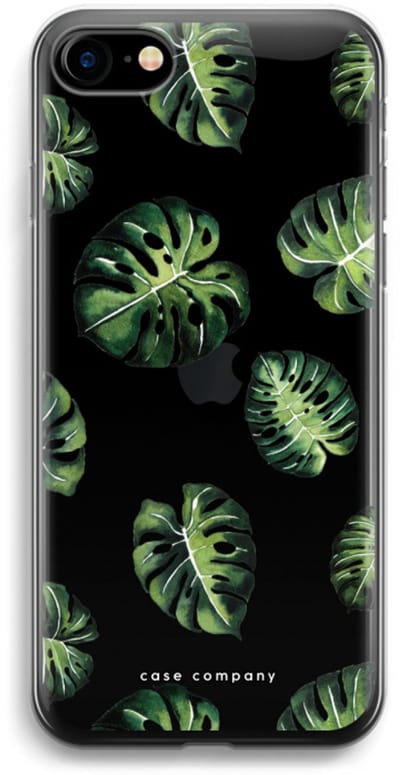 Case Company® - Hoesje geschikt voor iPhone SE 2020 hoesje - Tropische bladeren - Soft Cover Telefoonhoesje - Bescherming aan alle Kanten en Schermrand