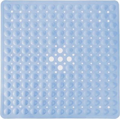 Antislip Douchemat, Badmat voor Veiligheid, Waterdichte Douchemat, 53 x 53 cm, Blauw, Ideaal voor Badkamer en Douchegebruik