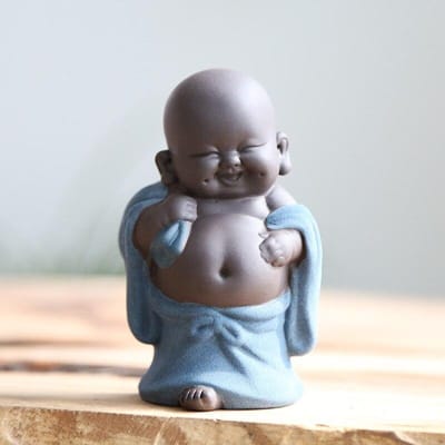 Keramisch Maitreya Boeddha Beeld Thee Sculptuur Handgesneden Beeldje Ambachtelijk Display Ornament Huis Thee Ceremonie Decoratie