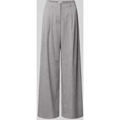 Fijn gestructureerde Wide leg broek