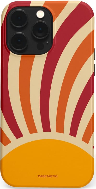 Casetastic Hoesje Geschikt voor Apple iPhone 14 Pro Max Magsafe - Stijlvolle Beschermende Duo-layer Case - Retro zomer